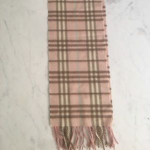 Pink Burberry Cashmere Scarf